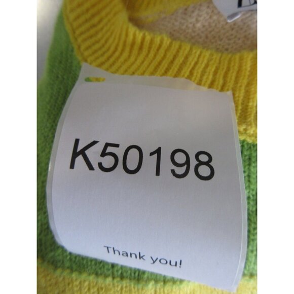 Zara Sweater Small Yellow Alpaca Crop Pullover Patches Colorful NEW - Picture 11 of 11